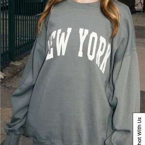 Brandy Melville Gray New York Sweatshirt